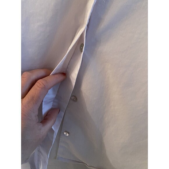 Marla Wayne white shirt with pearl buttons Sz. XL - Picture 5 of 5